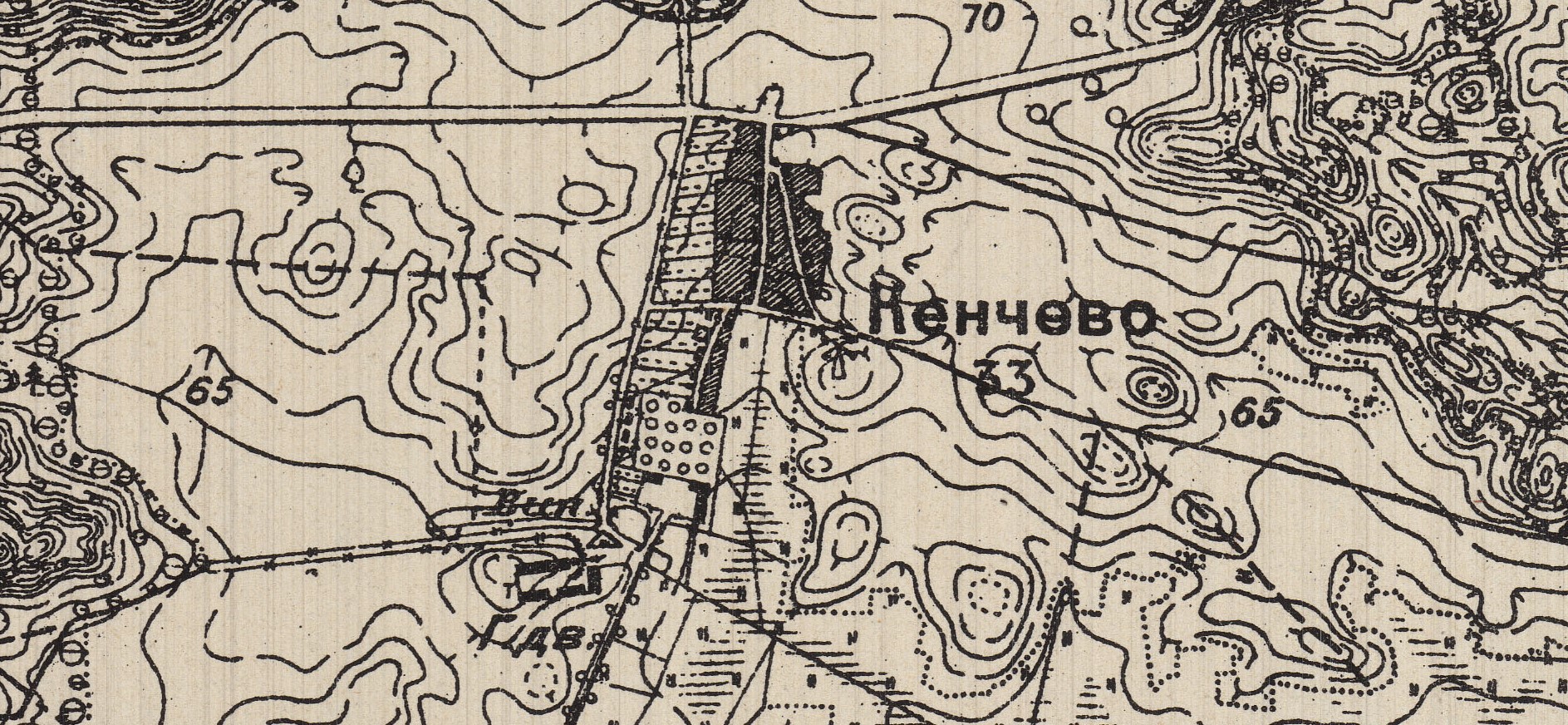 Mapa Kęczewa z 1915 roku