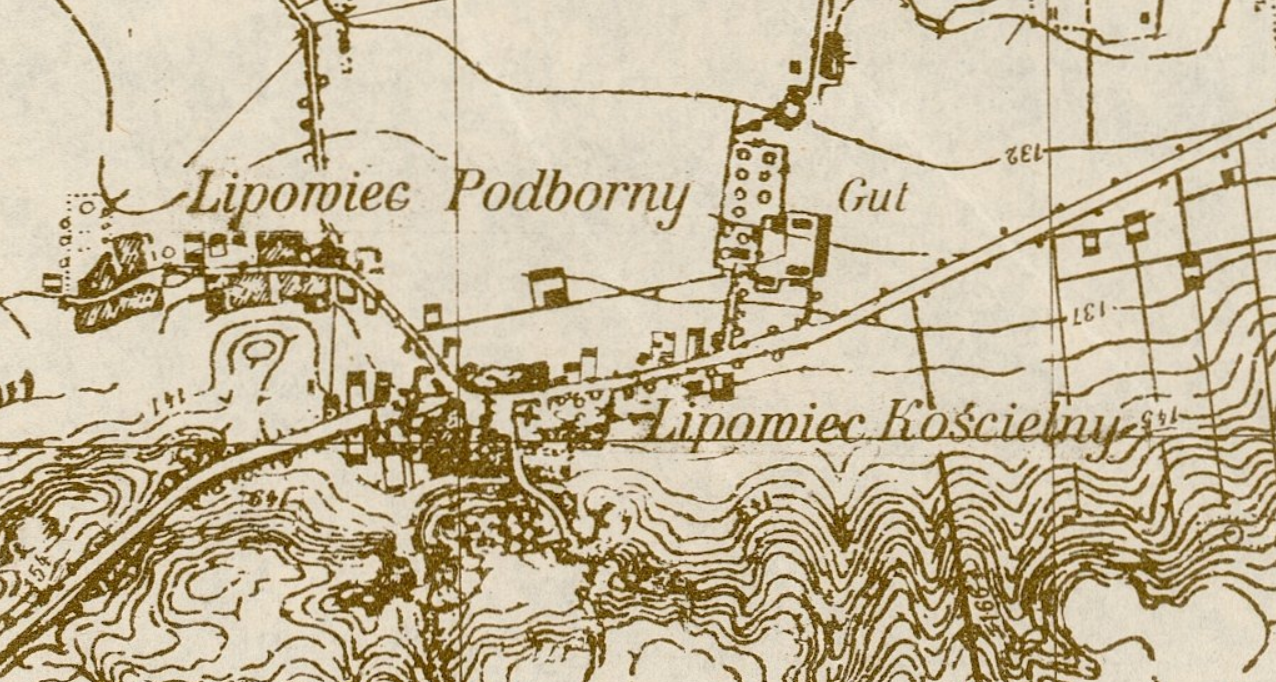 Mapa Lipowiec Kościelny