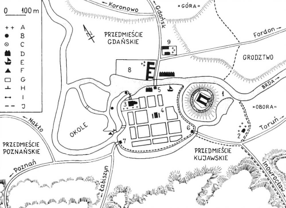 plan bydgoszczy w średniowieczu